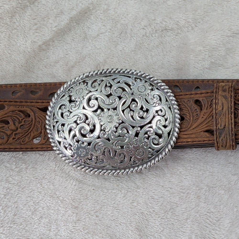 Tony Lama Pierced Filigree‎ Trophy Belt